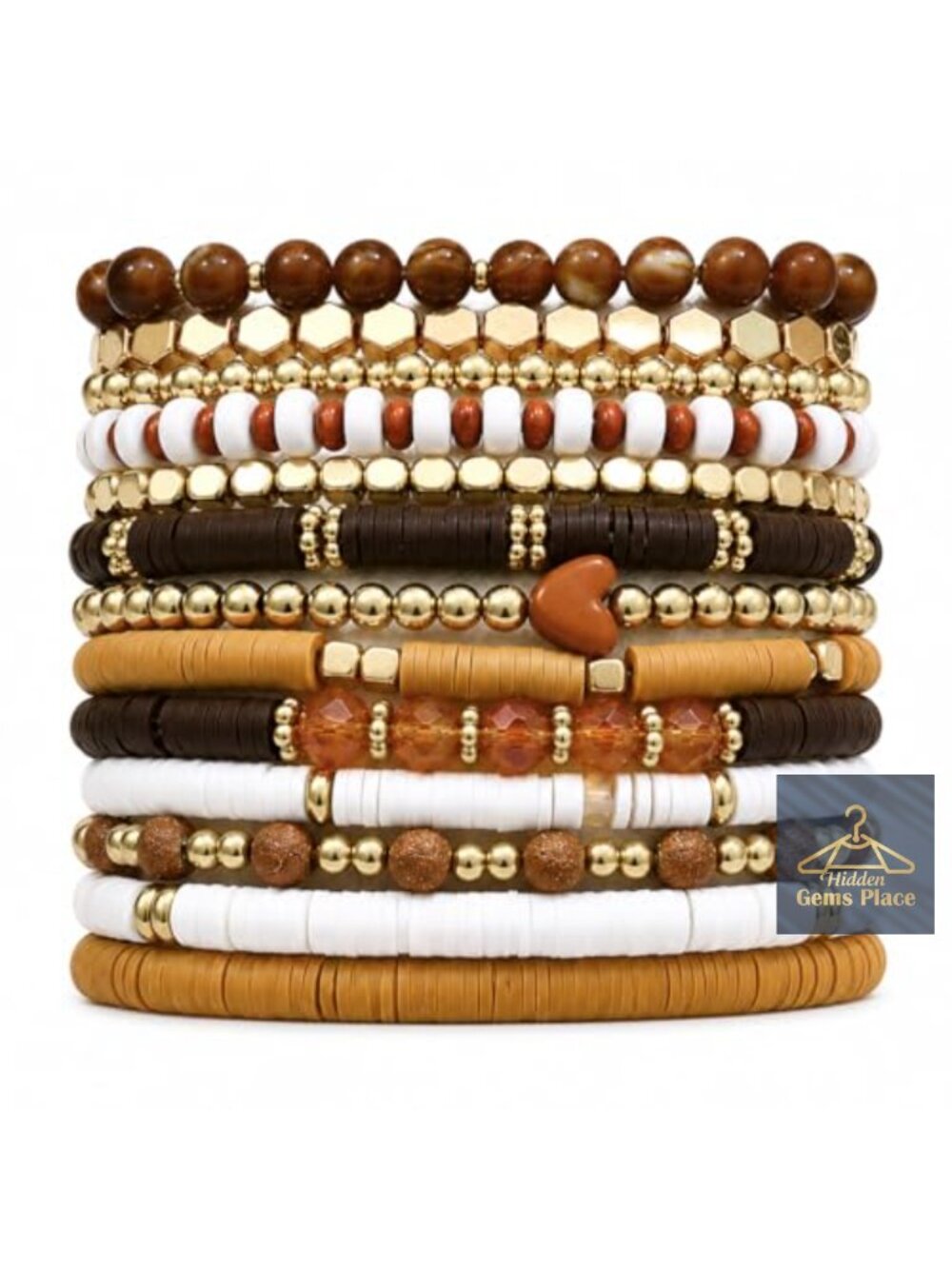 13 Heishi Clay Stretch Bracelets Stackable Surfer Jewelry